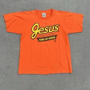 Grail Vintage 90s Alore Jesus Reese Cup USA Shirt Vtg Kerusso God Religious M